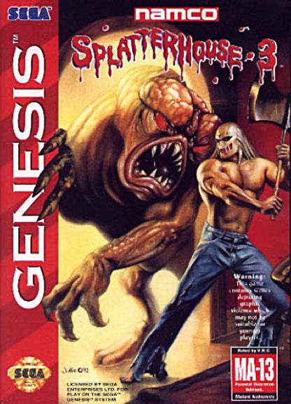 Splatterhouse 3 box art for Sega Genesis